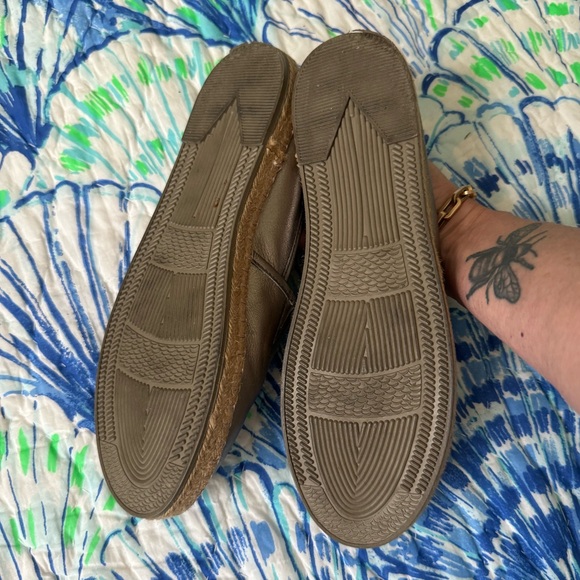 Charleston Shoe Company Dunes pewter espadrille. Leather, like new. Size 7 - Picture 6 of 6
